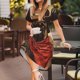 thumbnail image 3 of Easygdp Western French Bulldog Cowboy para Vestido Transpirable de Mujer, Vestido Suelto de Manga Corta con Pliegues y Bolsillos para el Verano, 3 of 6