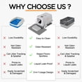 thumbnail image 4 of Kerhouze Stainless Steel Litter Box with Lid Enclosed Large Cat Litter Box with Poop Scooper Gray, 4 of 8