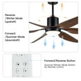 thumbnail image 2 of Wellspeed Large Smart Ceiling Fan with Light and Remote, 66 in. Farmhouse Ceiling Fan with Quiet DC Motor, Flower Type Light Fan with Dimmable 3 Color Temperature, 6 Speeds with Timer, 2 of 18