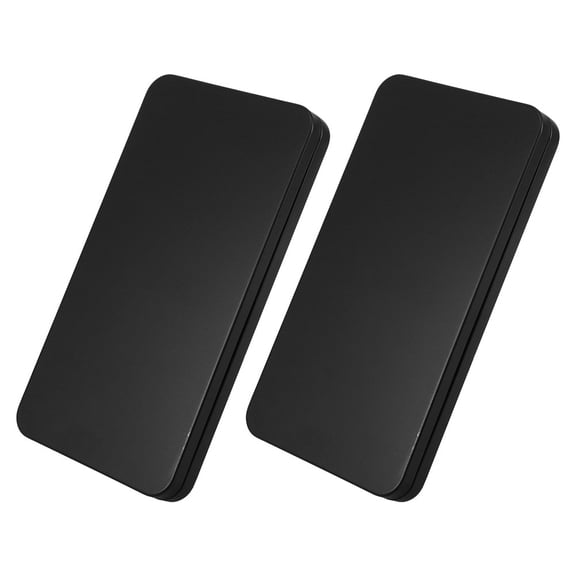 RENACLIPY Black Metal Cash Organizer for Money Storage - Multifunctional Tin Box 2Pcs