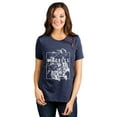 thumbnail image 2 of Kindness Rocks Women's Fashion Relaxed T-Shirt Tee Heather Navy Large, 2 of 5