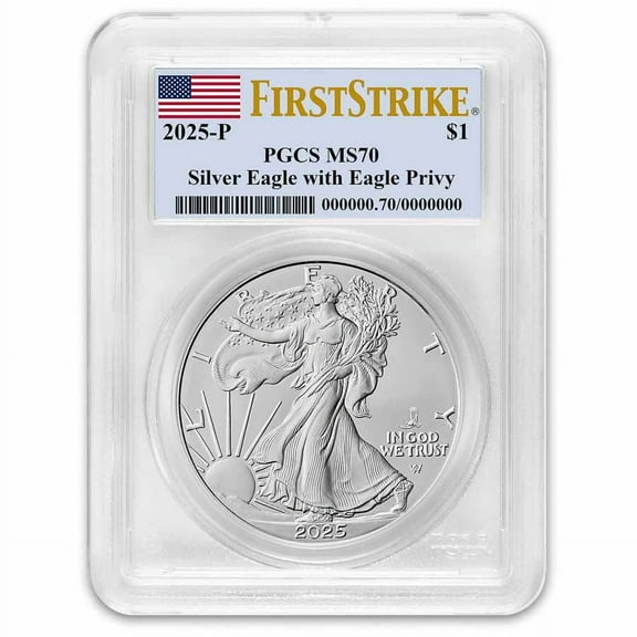 2025-(P) American Silver Eagle, Eagle Privy MS-70 PCGS (FS)