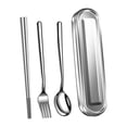 thumbnail image 1 of BUYISI Ensemble de Couverts Fiable en Acier Inoxydable pour Bureau, École et Usage Extérieur, 1 of 5