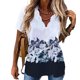 thumbnail image 2 of Mujeres V Masajeadores de cuello Top manga corta suelta hermosa impresión casual verano Camisetas negro M, 2 of 5
