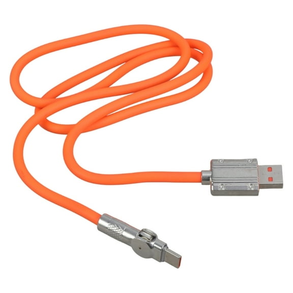 180 Rotatable 120W Super Fast Charging Cable Liquid Silicone Mobile Game USB Type C Charge Elbow Cable for Game