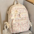 thumbnail image 5 of Gaexia School Bag,Versatile Bowknot Backpack, Lightweight Casual Patchwork Daypack for Students School Travel Commute, Bow Backpack, 5 of 7