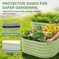 thumbnail image 6 of EAGLE PEAK 2-Tier Raised Garden Bed Planters, Coated Metal Raised Bed for Vegetables, Flowers and Herbs, Assembly Modular - 33in Overall Height, 41'' L x 43'' W, Olive Green, 6 of 10