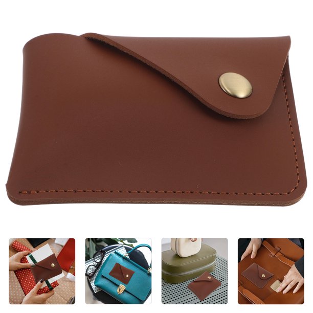 unbranded Billetera Funcional Marrón De Sintética Resistente Para Tarjetas Y Monedas