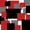 Geometric 01, variant on Manfei Abstract Block Queen Comforter Set, Modern Square Comforter Sets Queen, Red Black Gray, Black Reversible 3-Piece, 1 Comforter and 2 Pillowcases