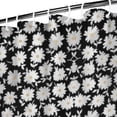 thumbnail image 3 of Black Daisy Flower Pattern Shower Curtain 72"x72" ,Bathroom Decorative Shower Curtains Set with 12 Hooks,Modern Waterproof Washable Shower Curtain, 3 of 6