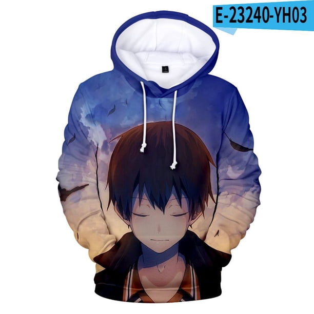 Haikyu!! Sudaderas con capucha de Anime, chaqueta informal para niños y adultos, tallas para niños, kageyama tobio, jersey de Cosplay, Jersey Unisex11XXXL Deng Xun unisex
