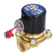 thumbnail image 1 of Válvula solenoide Latón 0‑1.0MPa Presión Conexión de 1/2 pulgada Válvula solenoide eléctrica de diafragma normalmente cerradoAC110V, 1 of 10