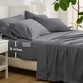 thumbnail image 1 of Juego de sábanas Bedsure Deep Pocket Twin, 4 piezas, poliéster, gris, 1 of 7