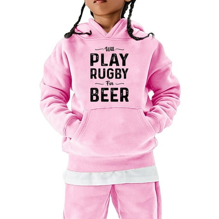 

Toddler Kids Children Sweatshirts Cartoon Letter Printed Tops Football Sports Gift Teen Hooded Sweatshirt Vintage Sports Retro Boys Girls Pullover Novelty Vacation Clothing For Child