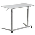 thumbnail image 1 of Sit-Down, Stand-Up Light Gray Computer Desk with 37.375''W Top (Adjustable Range 29'' - 40.75''), 1 of 9