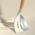 thumbnail image 2 of Kitchen Cooking Utensils Set, 33 pcs Non-stick Silicone Cooking Kitchen Utensils Spatula Set with Holder, Wooden Handle Silicone Kitchen Gadgets Utensil Set (Cream White), 2 of 7