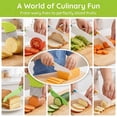 thumbnail image 3 of Toddler Knife Set Kids Knife Set for Real Cooking with Crinkle Cutter Serrated Plastic Blades 5 Pcs, 3 of 7