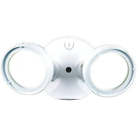 

Halo Outdoor TGS2S402FRRW Lumen Selectable 2500 Lumens 2000 Lumens 1500 Lumens LED Flood Security Light 2 Round Heads White