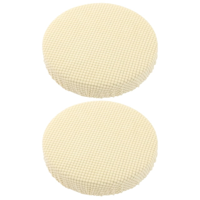 2pcs Stool Covers Fabric Round Elastic Chair Covers Stretchy Washable Stool Seat Slipcover