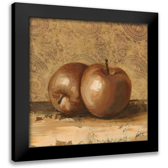 Harper, Ethan 12x12 Black Modern Framed Museum Art Print Titled - Fruit Duet I