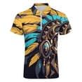 thumbnail image 4 of Indian Devil Skull Men Zipper T-shirt Summer Casual Short Sleeve T-shirt Top, 4 of 7