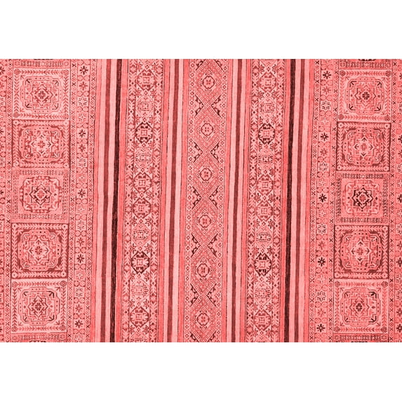 Ahgly Company Indoor Rectangle Abstract Red Modern Area Rugs, 5' x 7'