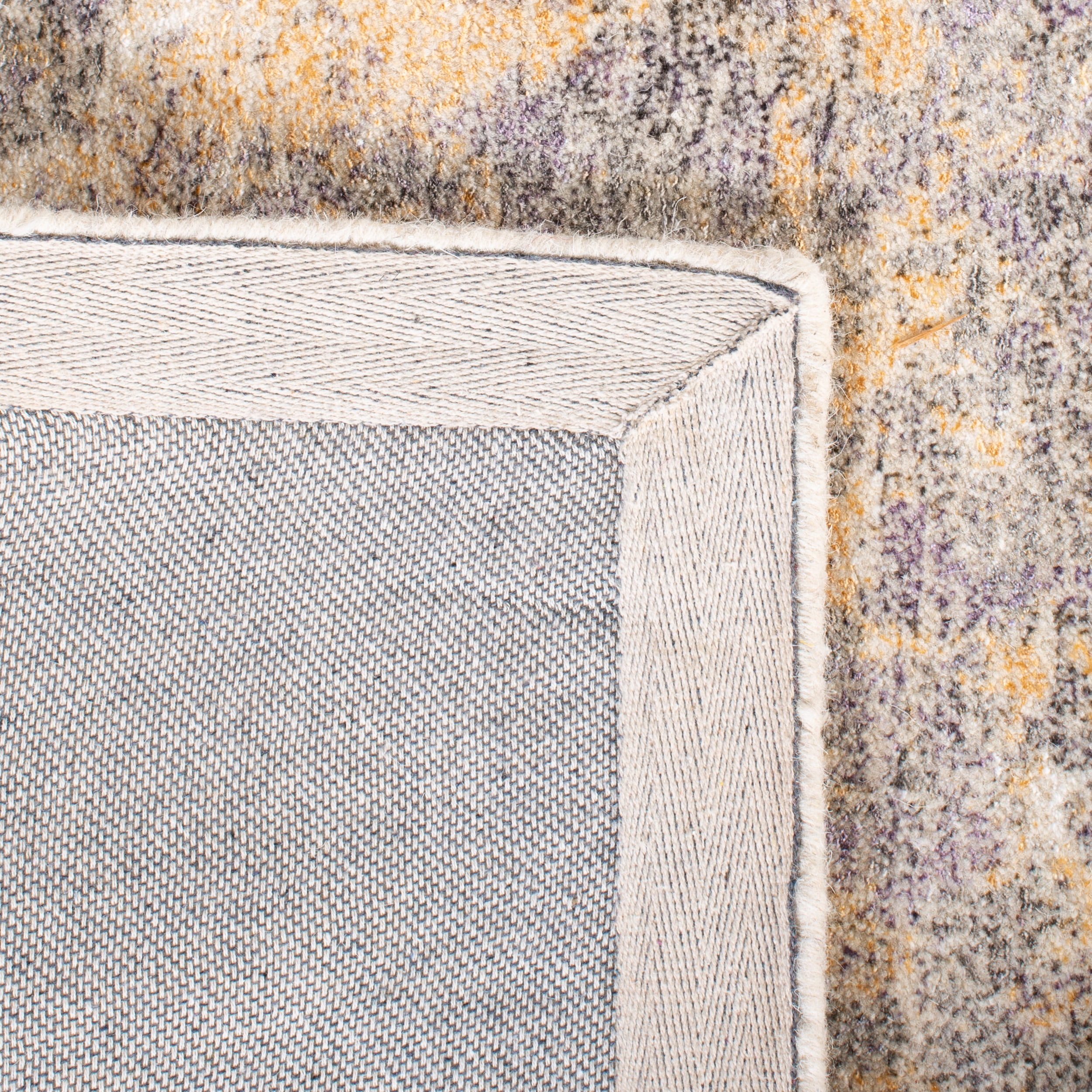 SAFAVIEH Restoration Vintage Lara Abstract Distressed Area Rug, Gold/Ivory, 4' x 6'