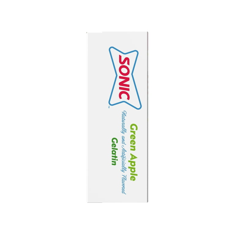 2 pack) Sonic Green Apple Gelatin Mix, 6 Servings, 3.94 oz