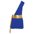 thumbnail image 4 of Haitryli Mens Ancient Roman Greek Gods Toga Costume Adult Senator Caesar Robe Party Fancy Dress Blue L, 4 of 5