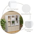 thumbnail image 4 of Anhdah 9 Cube Storage Organizer Bookshelf, White Wooden Bookcase Storage Shelf, Sturdy 9-Cube Organizer for Living Room, Bedroom, Home Office, Easy Assembly, 4 of 8