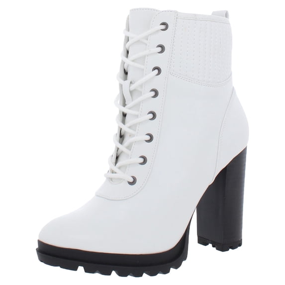 Seven Dials Womens Hugo Ankle Heel Combat & Lace-up Boots