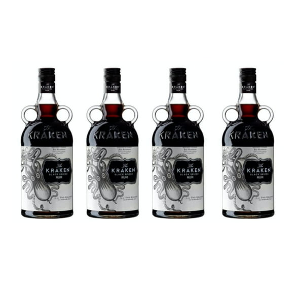 Pack de 4 Ron Kraken Black Spiced 750 ml
