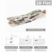 24-Piece Set Peel-and-Stick Self-Adhesive Wall Tiles, 4.7×9.7 Inch Marble Pattern Backsplash Tiles, Waterproof Oil-Proof for Kitchen Bathroom