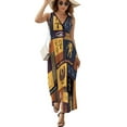 thumbnail image 3 of Egyptian Collage Sleeveless Dress dress party evening elegant luxury celebrity clothes for woman Dresses gala, 3 of 7