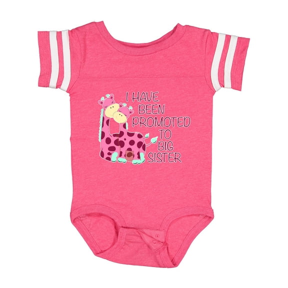 Inktastic I Have Been Promoted to Big Sister Pink Girls Baby Bodysuit