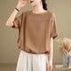 thumbnail image 4 of mfyjkho Tops Para Salir, Camisa De Satén Con Solapa Y Manga Larga Para Mujer, Color Liso, A La Moda Tops Para Hacer Ejercicio Xl, 4 of 5