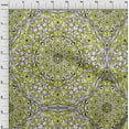 thumbnail image 4 of oneOone Cotton Jersey Lime Green Fabric Mandala Dress Material Fabric Print Fabric By The Yard 58 Inch Wide-C3, 4 of 6