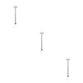 thumbnail image 1 of sweethay Mini modelo de poste de luz, decoraciones para el jardín del hogar, lámpara de escalera de farola de Metal, juguetes de arquitectura de diseño Negro (luz cálida) 3piezas sweethay CBP495415, 1 of 1