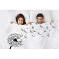 thumbnail image 2 of Yibo Black and White Dandelion Illustration Blanket Flannel Soft and Comfortable Anti-static Bed Sofa Blanket, 2 of 7