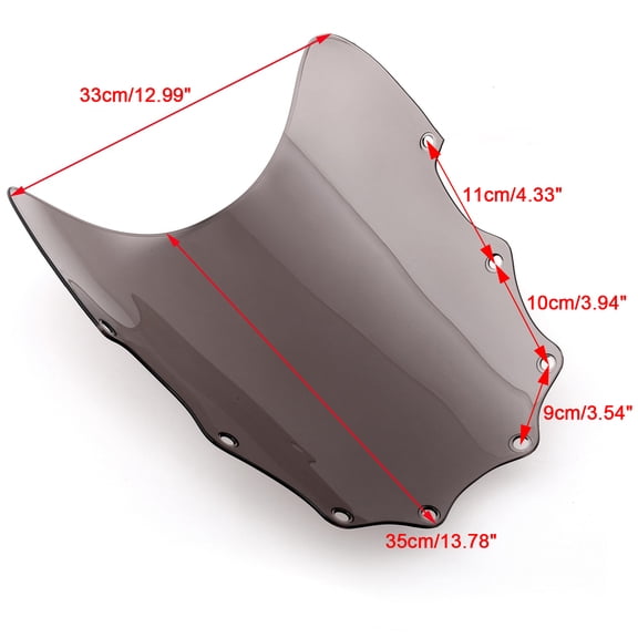 ABS Moto Windshield Windscreen For Kawasaki EX500 Ninja 500R 1987-2009 Smoke