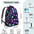 thumbnail image 5 of Green and Purple Leopard Print Backpack for School, Cute School Bag with Adjustable Shoulder Straps and Padded Back, 16.9"x12.6"x5.9", 5 of 5