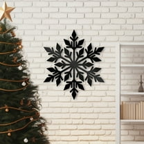 HELLOYOUNG Vintage Christmas Snowflake Wall Decor Figurine  - Delicate Iron Silhouette Ornament for Living Room & Bedroom Festive Holiday & Halloween Accent-Wall Sculptures