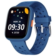 BIGGERFIVE Smart Watch for Kids No APP No Phone Needed, 1.8" Fitness Tracker Watch Pedometer, Sleep Monitor, IP68 Waterproof, Step Counter, Puzzle Games for Girls Boys Teens 5-16, Blue