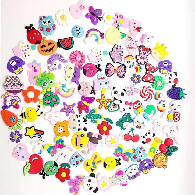 50 piezas de dijes para zapatos, dijes Crocs, accesorios Crocs para niñas y niños, dijes para zapatos, accesorios Crocs, decoración, pulsera, decoraciones para fiestas, regalos de cumpleaños, Rojo Verde Cocina, Decoración y Otros