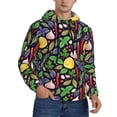 thumbnail image 2 of Rateoe Herbs And Spices Pattern Mens Hoodie, Pullover Hooded Sweatshirt, Kangaroo Pocket Hoodie Ideal for Daily Wear, Travel and Home-Large, 2 of 7