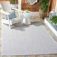 thumbnail image 2 of SAFAVIEH Martha Stewart Elana Chevron Machine Washable Indoor/Outdoor Area Rug, Blue/Creme, 5'5" x 7'7", 2 of 12