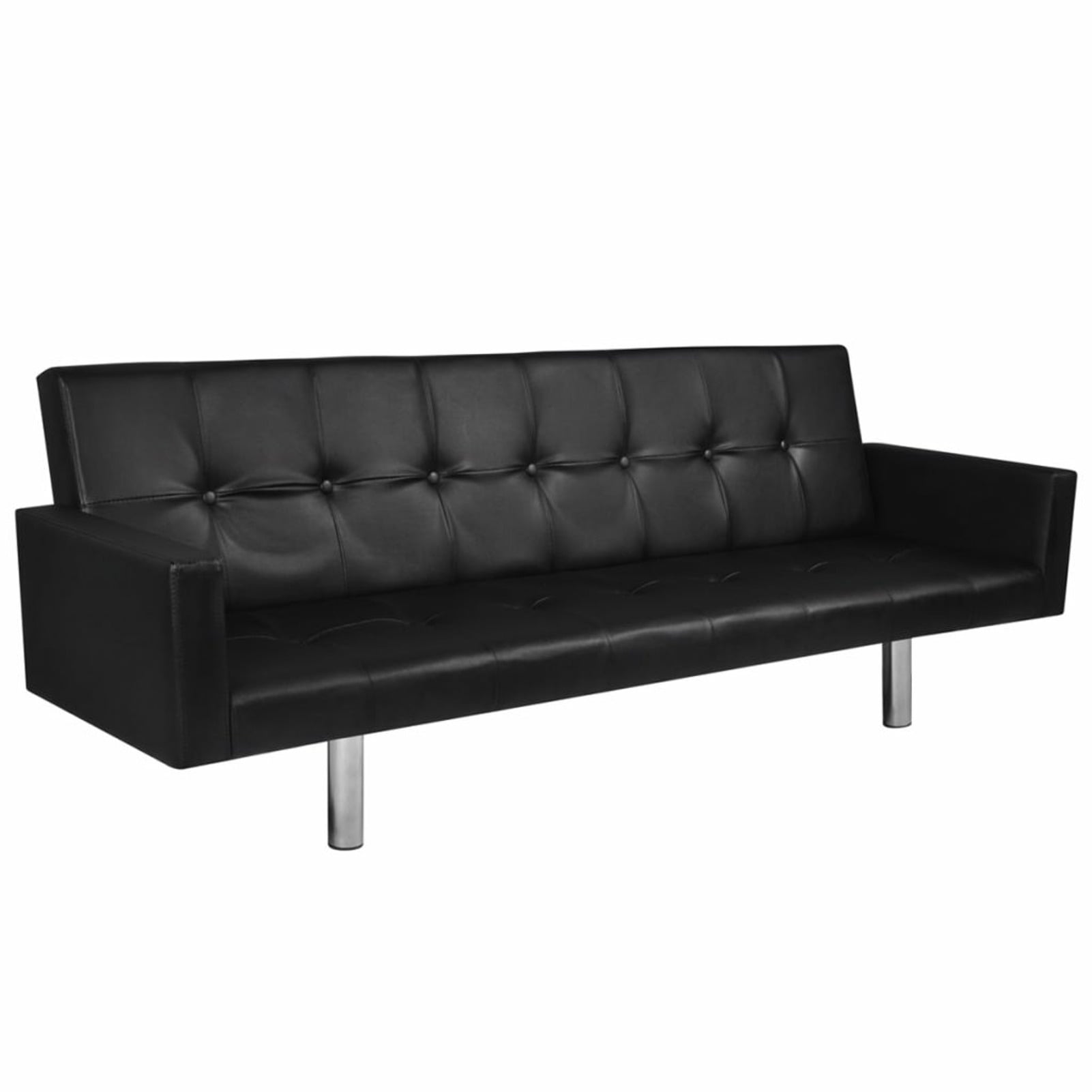 Details about   Sofa Bed w/ Armrest Faux Leather Furniture Living Room Black/White 