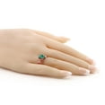 thumbnail image 4 of Gem Stone King 2.50 Ct Oval Green Malachite 18K Rose Gold Plated Sterling Silver Solitaire Ring (Size 7), 4 of 5