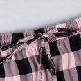 thumbnail image 4 of CHICVOMEY Pajama Pants for Women with Drawstring Plaid Loose Fit Lounge Sleep Bottom Wide Leg Pj Pants for Women, 4 of 6