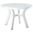 thumbnail image 1 of Compamia Table à Manger Ronde en Résine Plastique 42 Pouces Blanc, 1 of 4